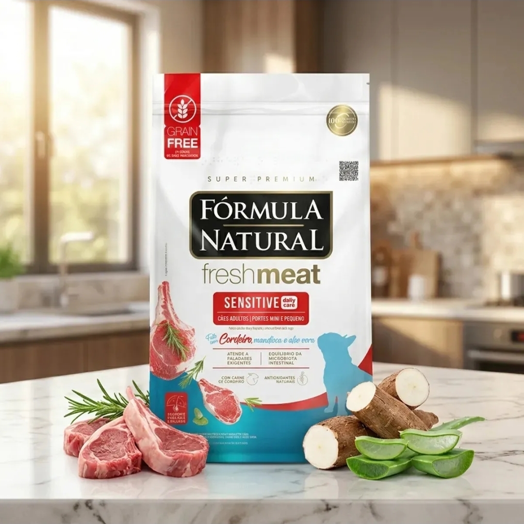 Fórmula Natural Fresh Meat Sensitive Ração Cães Adultos Mini e Pequeno Portes Sabor Cordeiro 2,5kg — 1
